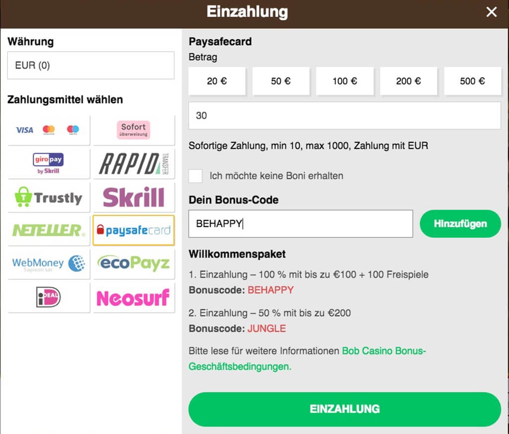 Bob Casino Erfahrungen – Test & Bewertung 2026