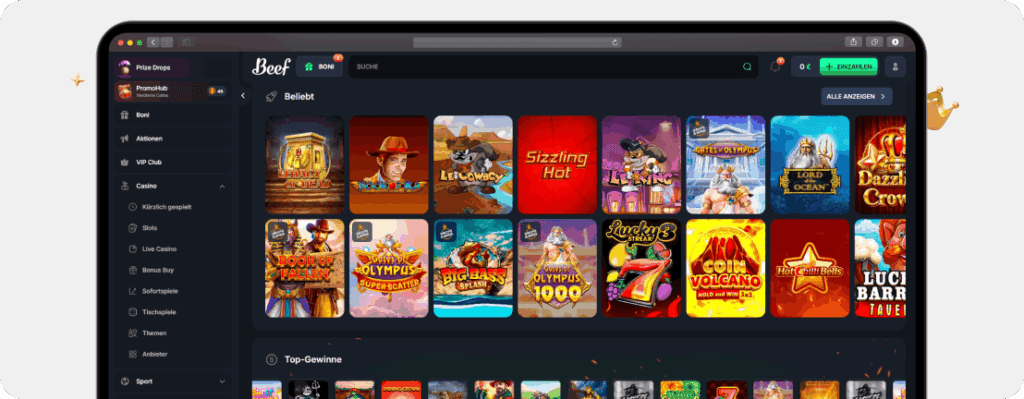 Casinos mit hoher RTP - Beef Casino - OSC