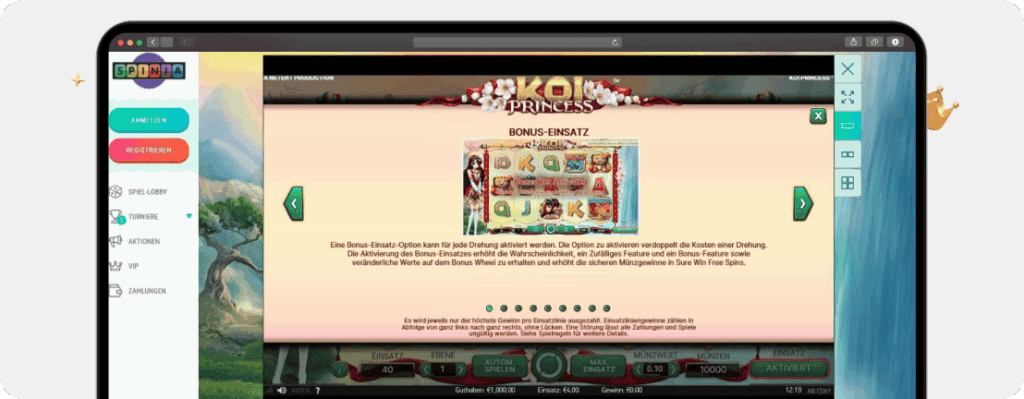 Spinia Casino Big bets