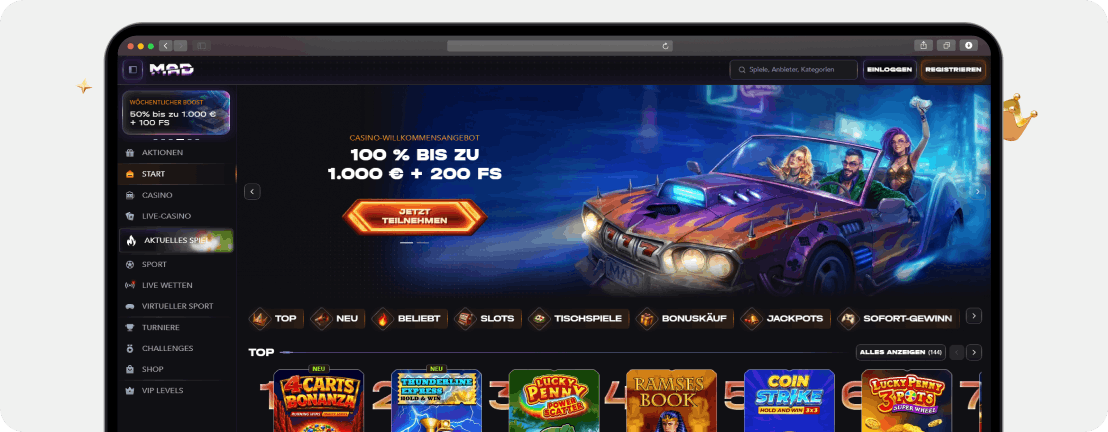 MadCasino Erfahrungen 2026 – Echtgeld-Test und Bewertung