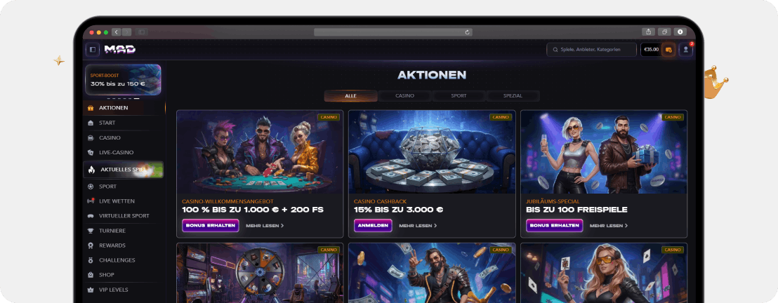 MadCasino Erfahrungen 2026 – Echtgeld-Test und Bewertung