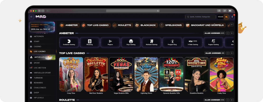 MadCasino Erfahrungen 2026 – Echtgeld-Test und Bewertung