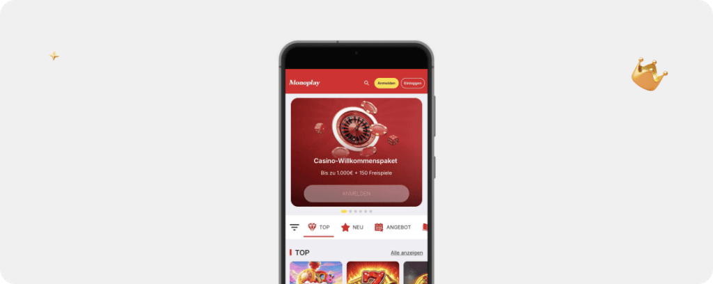 Monoplay Casino Willkommensbonus Startseite 1000 Euro 150 Freispiele Neukunden