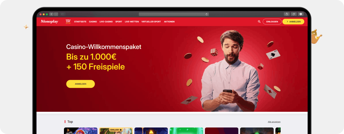 Monoplay Casino Home Desktop Screenshot OSC
