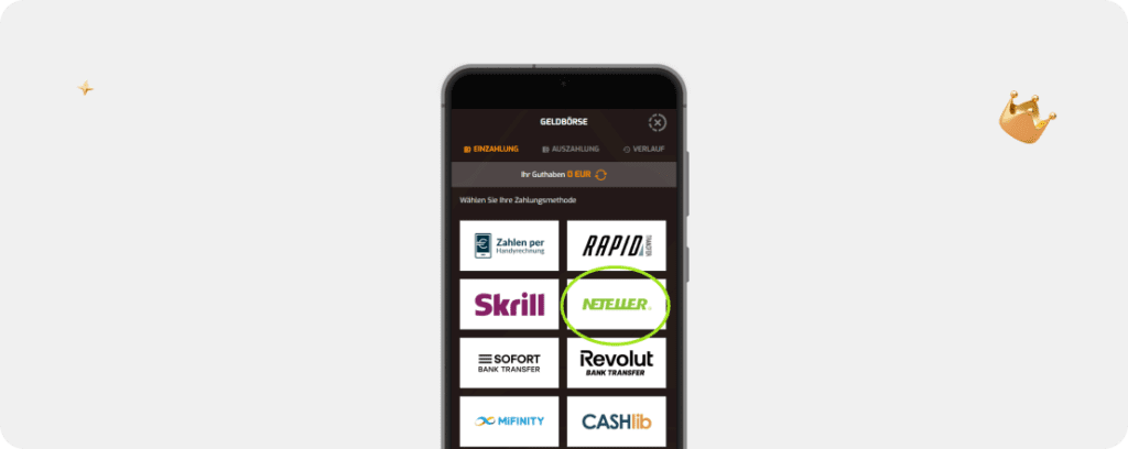 Online Casino Zahlungmethoden Screenshot