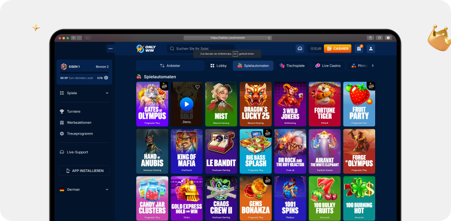 OnlyWin Casino – Erfahrungen & Testbericht 2026