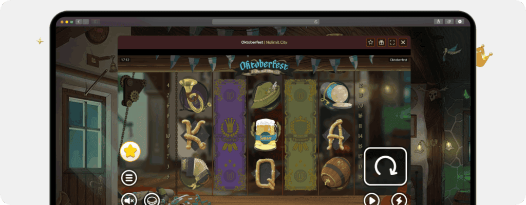 Oktoberfest Slot von Nolimit City mit Bierkrug als Scatter