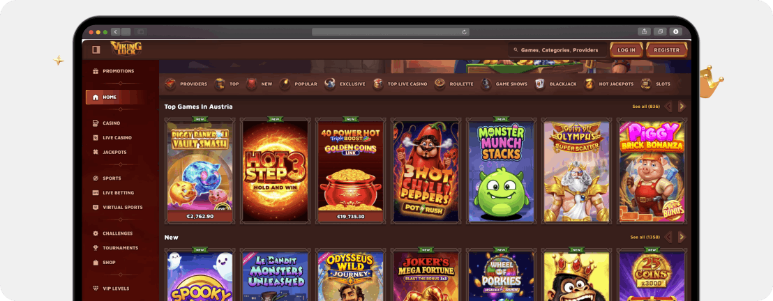 Vikingluck Casino Slots mit Merkur- und Novoline-Automaten als Doppelbuch-Alternativen