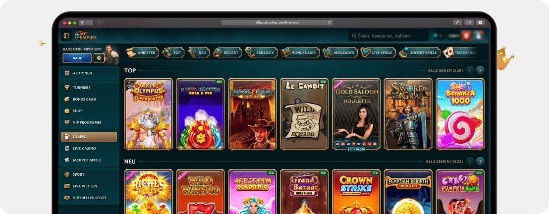 MyEmpire Casino – Erfahrungen & Testbericht 2026