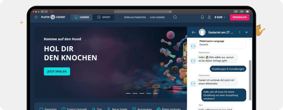 Platincasino Erfahrungen 2026 – Testbericht und Bewertung