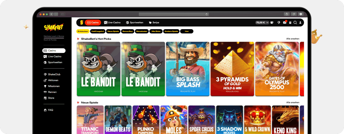 ShakeBet Casino Erfahrungen 2026