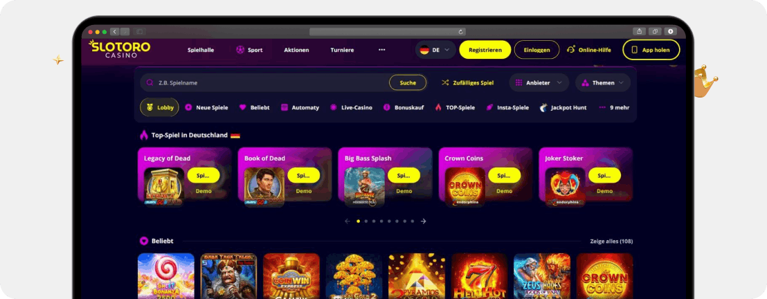 Slotoro Casino Erfahrungen 2026 – Echtgeld-Test & Bewertung