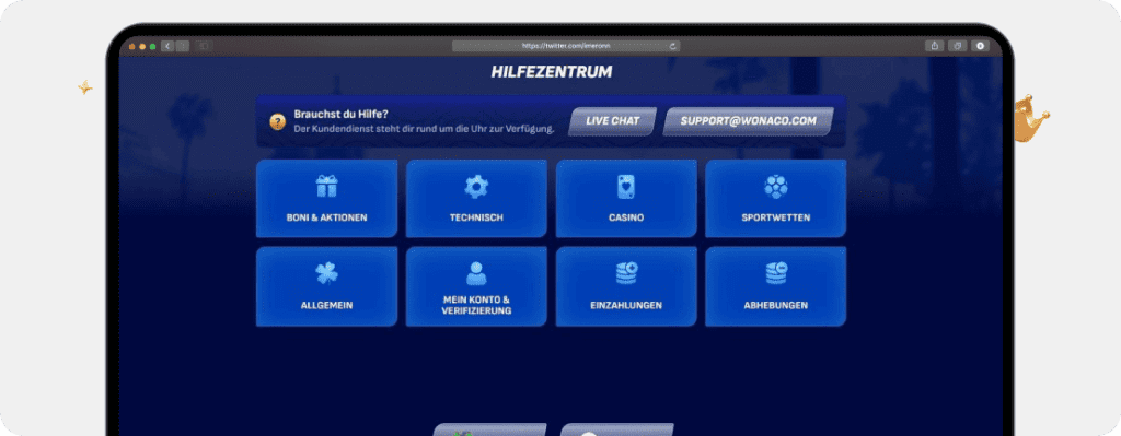 Wonaco Hilfe