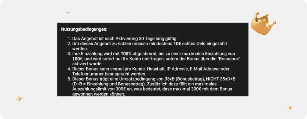 Umsatzbedingungen des Willkommensbonus bei Elcarado