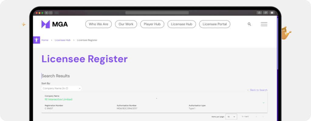 Screenshot: Online Casino mit EU Lizenz - Schritt 4