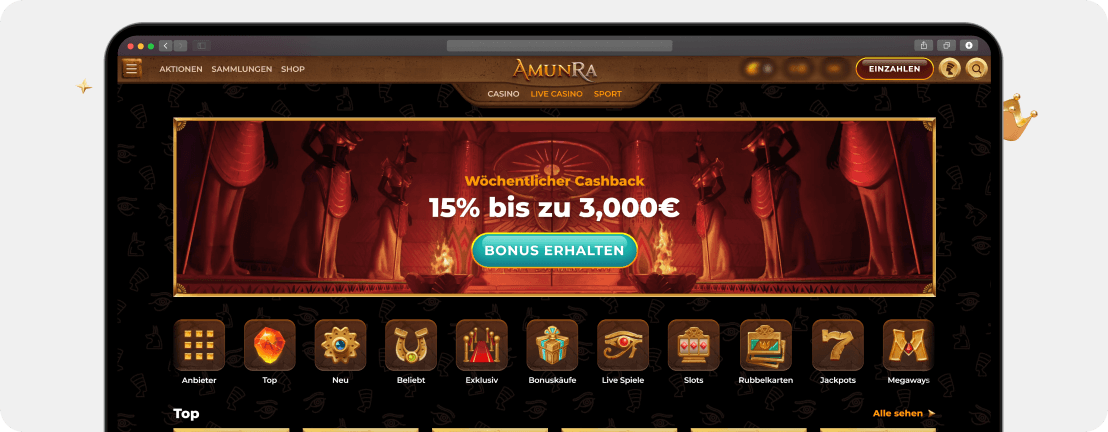 AmunRa Casino Erfahrungen 2026 – Mein ehrlicher Testbericht