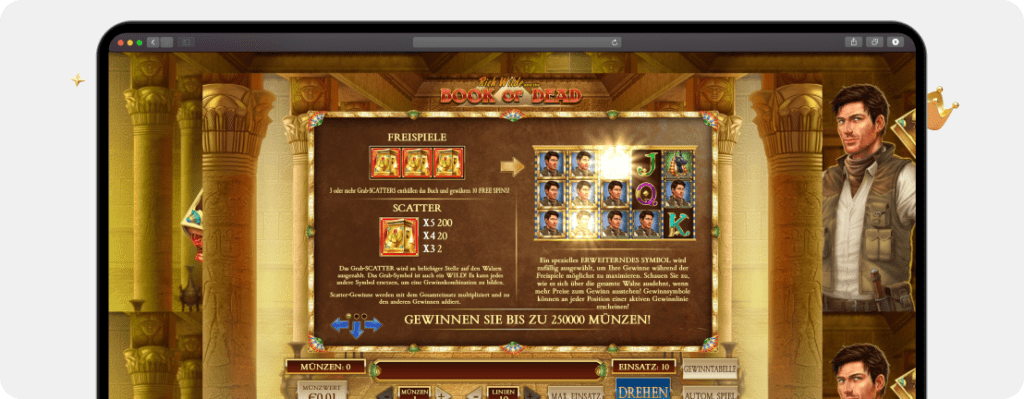 OSC Book of Dead Bonus Auszahlung