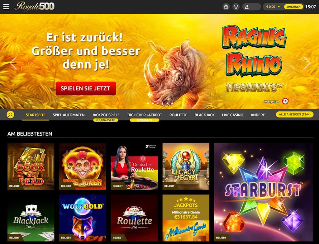 Royale 500 Casino Erfahrungen – Test & Bewertung 2026