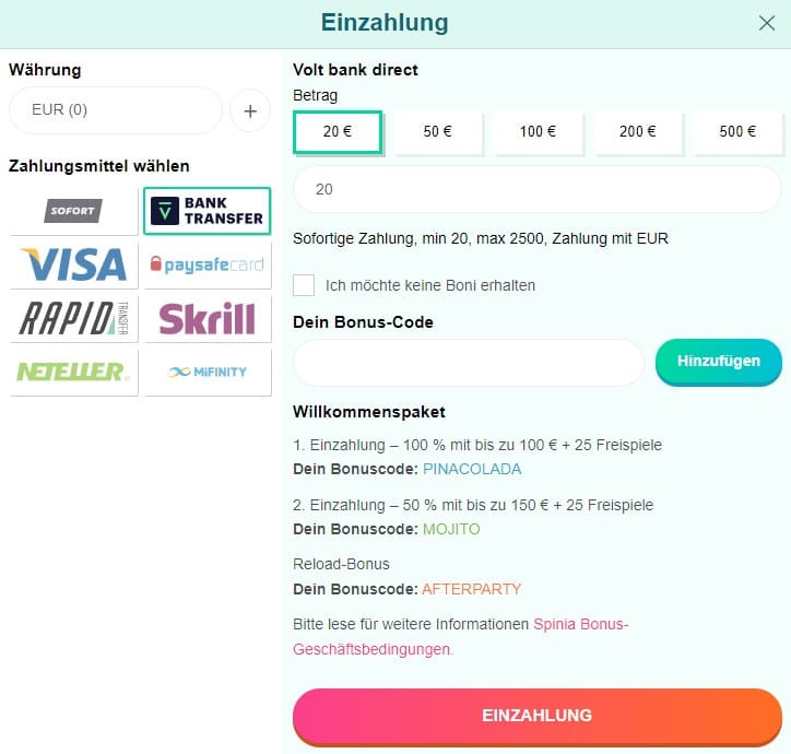 Spinia Casino – Erfahrungen & Testbericht 2026