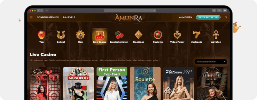 AmunRa Live Casino