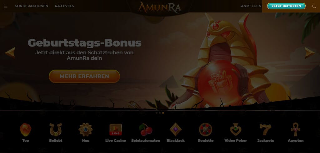 amunra casino login