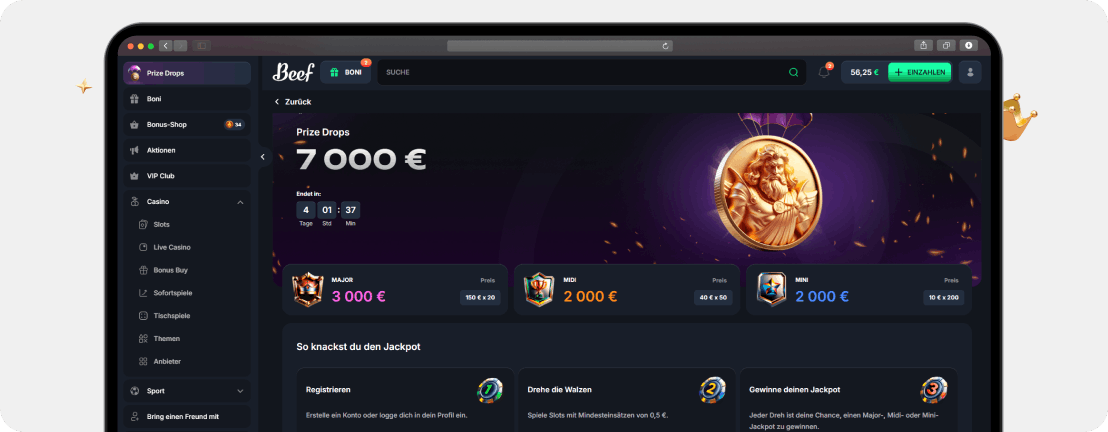 Beef Casino Erfahrungen 2026: Echtgeld-Test und Bewertung
