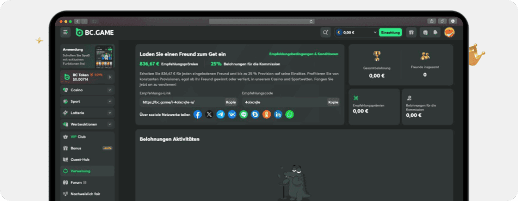 Freundschaftsbonus BC.Game