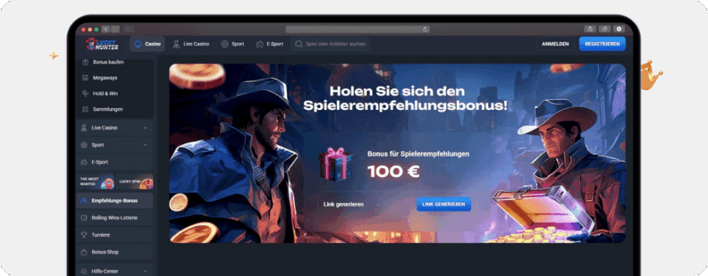 Freundschaftsbonus Lucky Hunter