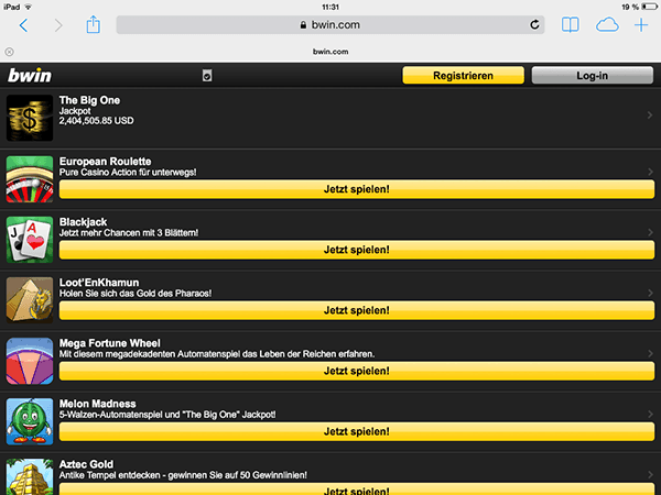 bwin Casino App für iPhone, iPad & Android zum Download
