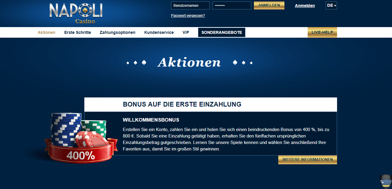 Casino Napoli Erfahrungen – Test & Bewertung 2025