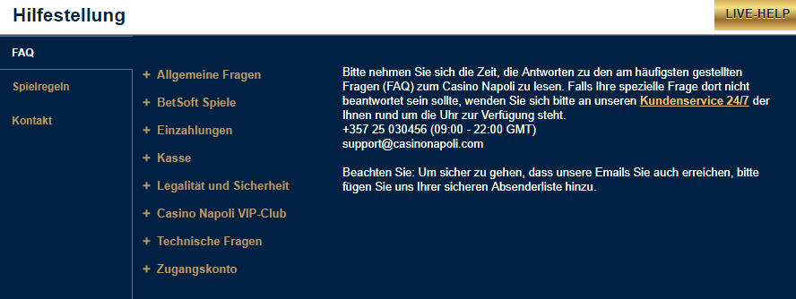 Casino Napoli Erfahrungen – Test & Bewertung 2025