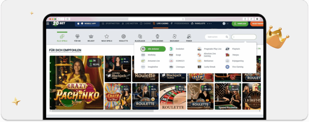 OSC - 20Bet - Spieleangebot