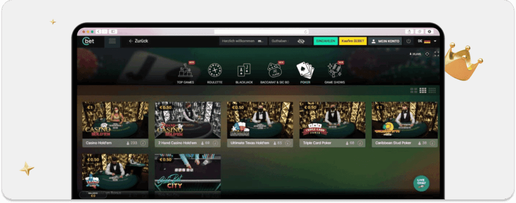 OSC - cbet - Live Casino Poker