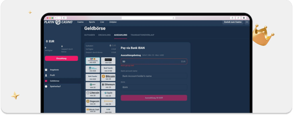 OSC - Platincasino - Auszahlung