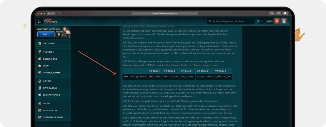 MyEmpire Casino – Erfahrungen & Testbericht 2025