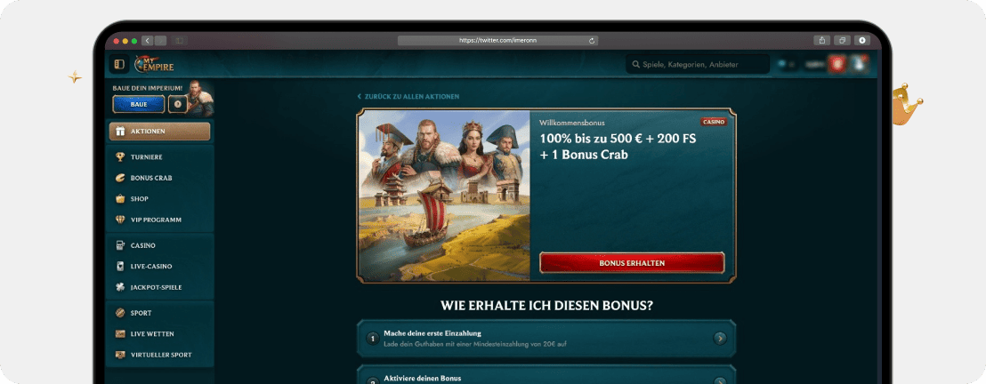 MyEmpire Casino – Erfahrungen & Testbericht 2025