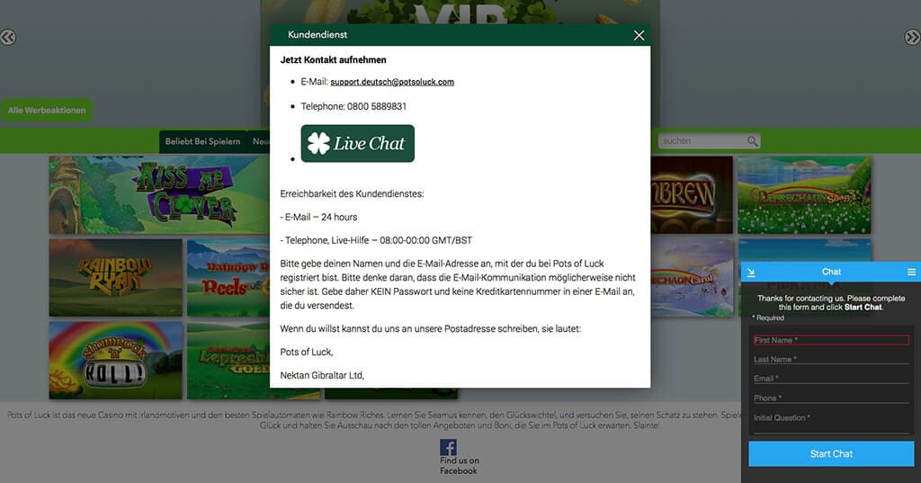 Pots of Luck Casino Erfahrungen – Test & Bewertung 2025