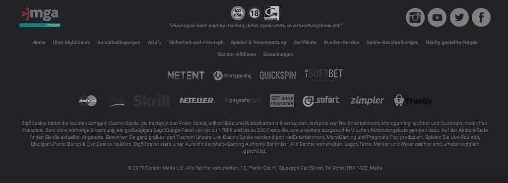 Big5Casino Erfahrungen – Test & Bewertung 2025