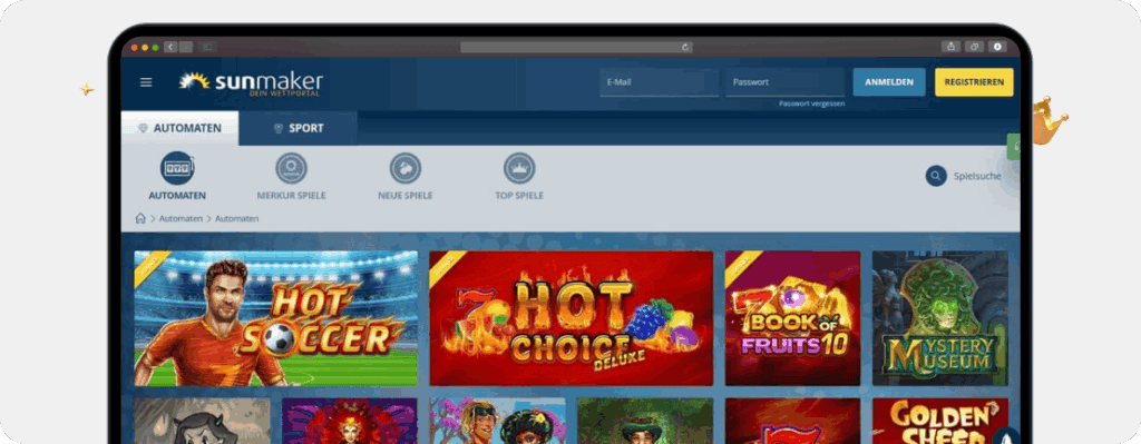 Sunmaker Homepage Slots