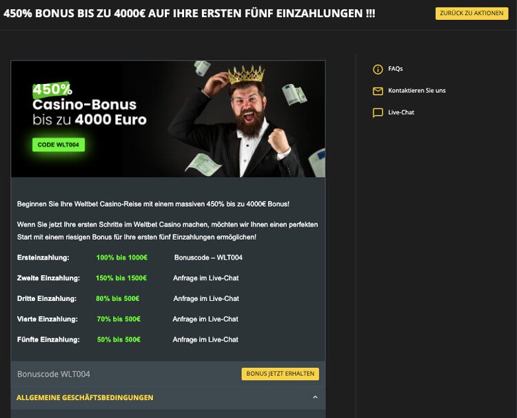 WELTBET Casino – Erfahrungen & Testbericht 2025