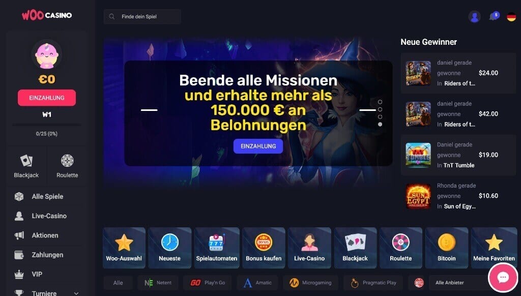 WooCasino Erfahrungen – Test & Bewertung 2025