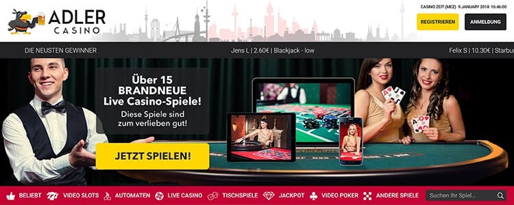 Adler Casino Live-Casino Erfahrungen
