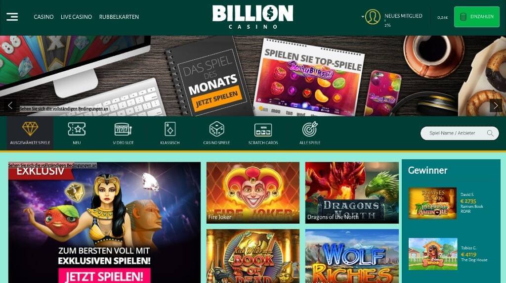 Billion Casino Erfahrungen – Test & Bewertung 2025