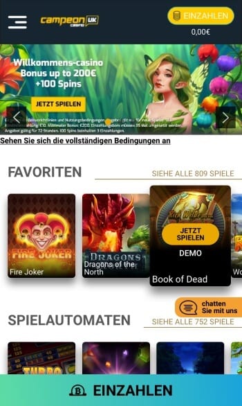 Campeon Casino Erfahrungen – Test & Bewertung 2026