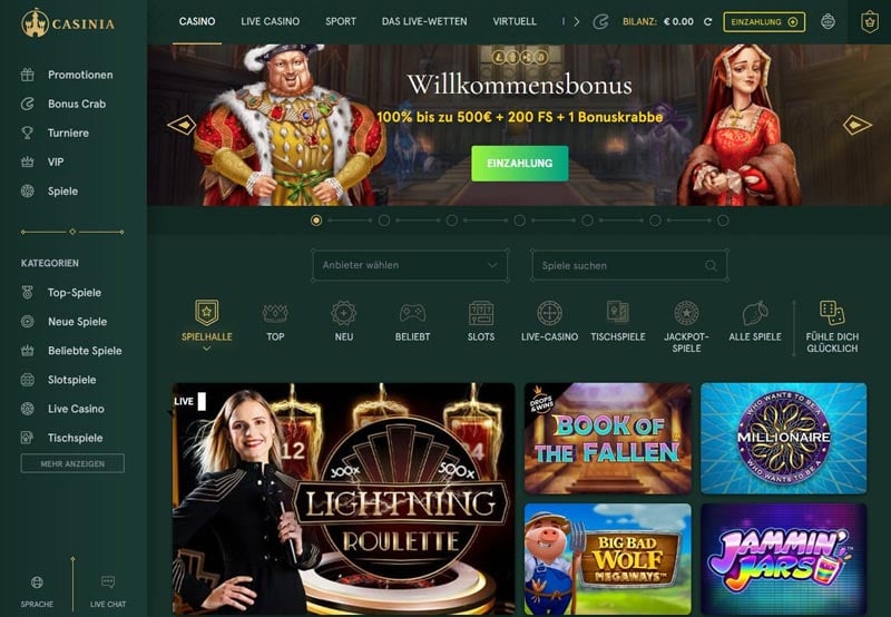 Casinia Casino – Erfahrungen & Testbericht 2025