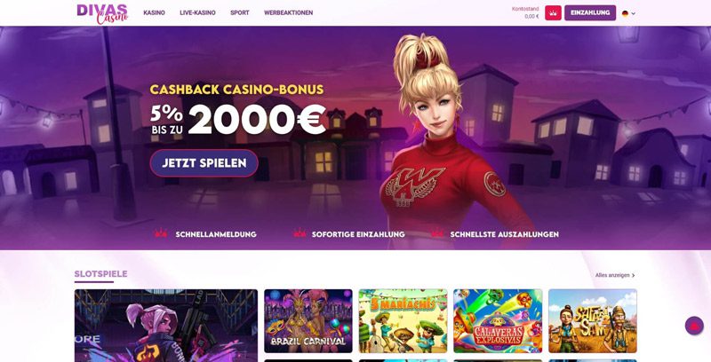 Diva’s Luck Casino – Erfahrungen & Testbericht 2025