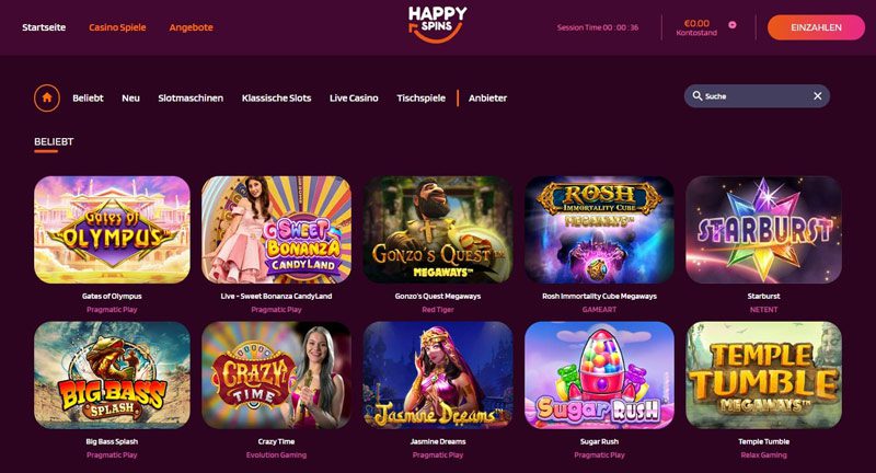 HappySpins Casino – Erfahrungen & Testbericht 2025