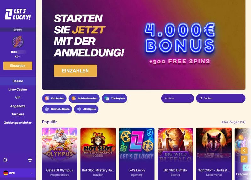 LetsLucky Casino – Erfahrungen & Testbericht 2025