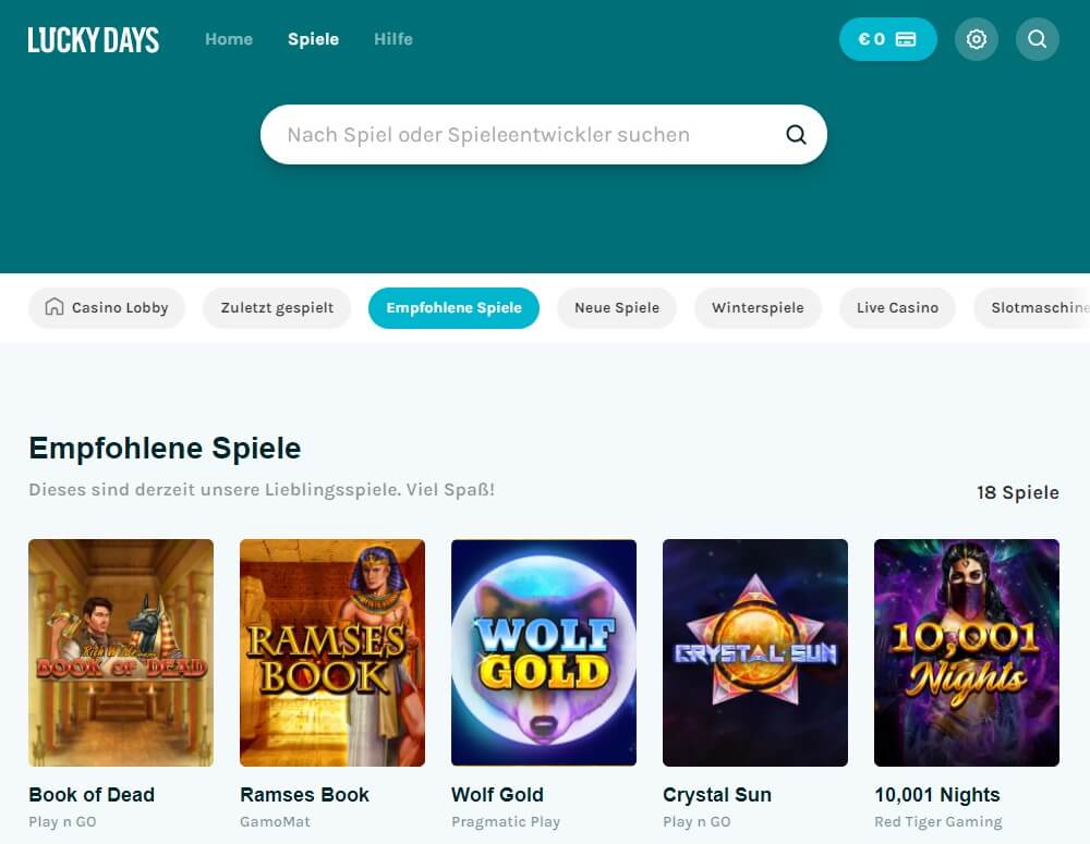 Lucky Days Casino – Erfahrungen & Testbericht 2025