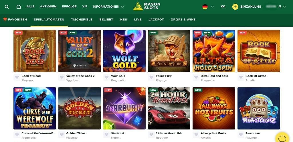 Mason Slots – Erfahrungen & Testbericht 2025